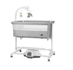 Дитячі ліжечка та манежі - Дитяче ліжечко-гойдалка Carrello Bloom CRL-10304 Anchor Grey | 7 режимів заколисування, мобіль, нічник, таймер