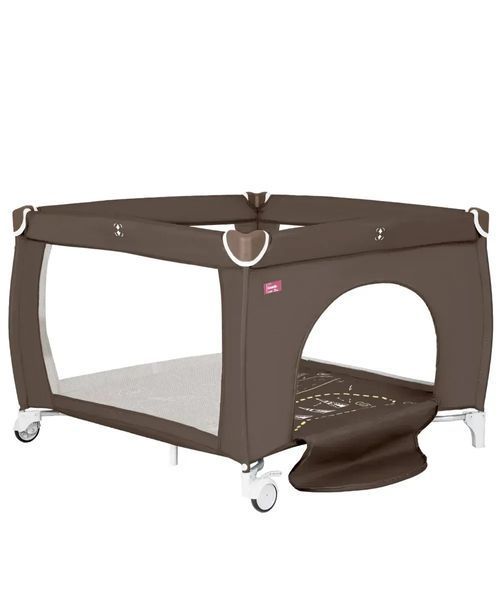 Детские кроватки и манежи - Манеж детский Carrello Grande CRL-18104 Chocolate Brown квадратный, складной, с сумкой для переноски