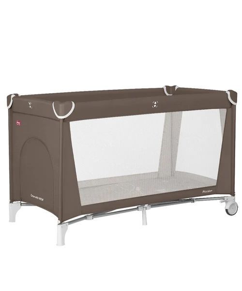Детские кроватки и манежи - Манеж детский Carrello Piccolo+ CRL-18102 Chocolate Brown 125&times;65 см, дорожная сумка, 2 уровня дна, колеса, матрас