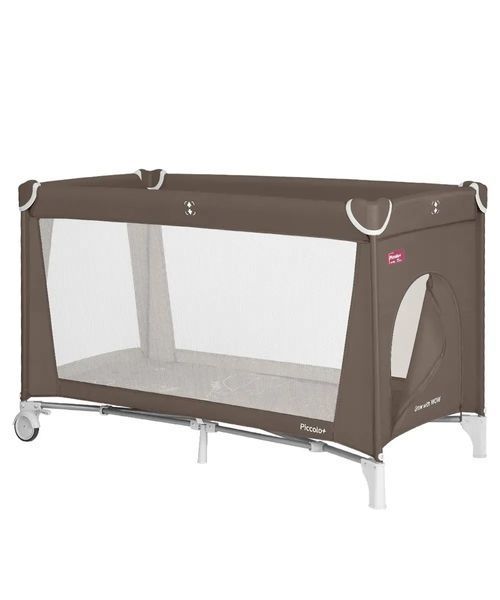 Детские кроватки и манежи - Манеж детский Carrello Piccolo+ CRL-18102 Chocolate Brown 125&times;65 см, дорожная сумка, 2 уровня дна, колеса, матрас