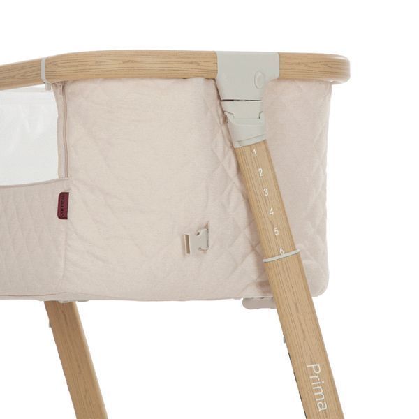 Детские кроватки и манежи - Приставная кроватка Carrello Prima CRL-16503 Honey Beige электронное укачивание 4 колеса 5 скоростей качания таймер пульт ДУ матрас