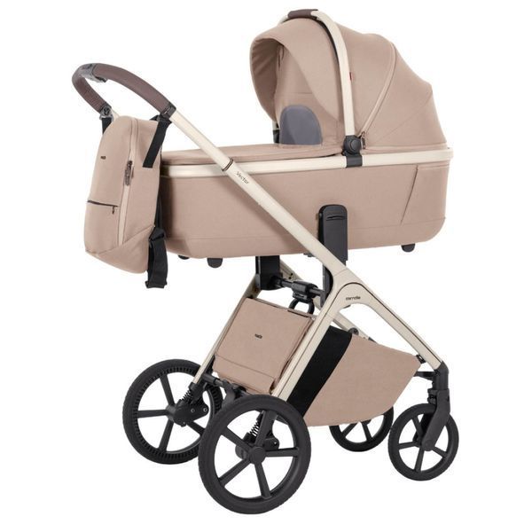 Детские коляски - Коляска 2 в 1 Carrello Vector CRL-6550 Walnut Beige Просторная люлька прогулочный блок большие колеса