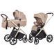 Детские коляски - Коляска 2 в 1 Carrello Vector CRL-6550 Walnut Beige Просторная люлька прогулочный блок большие колеса