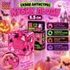 Антистреси - Сквіш кубик льоду NeeDoh Nice Cube Halloween 5,5 см Прозорий гелевий куб антистрес Нідл з привидами та павуками Рожевий