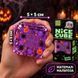 Антистреси - Сквіш кубик льоду NeeDoh Nice Cube Halloween 5,5 см Прозорий гелевий куб антистрес Нідл з привидами та павуками Фіолетовий