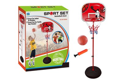 Спортивні товари для дітей - Баскетбольне кільце зі стійкою 150 см з м'ячем та насосом для початківців