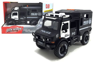 Інтерактивні іграшки - Машина поліція інерційна, озвучена, зі світлом, в коробці розмір 24,4*9,8*13,5см