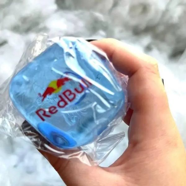 Антистреси - Сквіш Кубик льоду іграшка-антистрес Red Bull з гелевим наповненням 5,5 см Синій