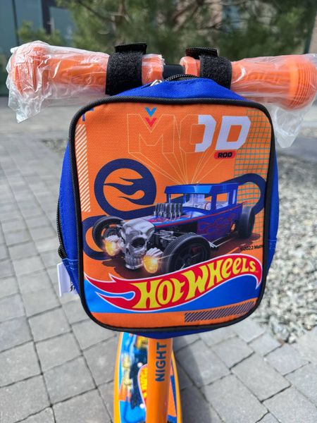 Самокати - Самокат 3-х колісний Хот Вілс із рюкзаком помаранчевий  Hot Wheels