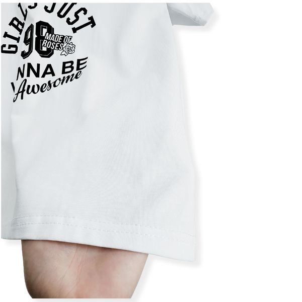 Дитяча футболка Оверсайз з принтом Біла 134см