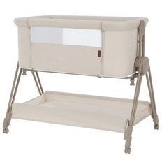 Детские кроватки и манежи - Детская кроватка Carrello Gracia CRL-16502 Linen Beige 3в1 люлька приставная с корзиной регулируемое колесо