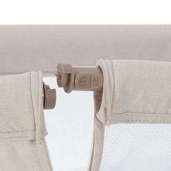 Дитячі ліжечка та манежі - Дитяче ліжечко Carrello Gracia CRL-16502 Linen Beige 3в1 колиска приставне з кошиком регульоване колеса