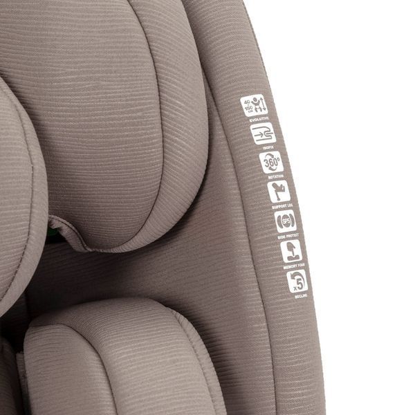 Автокрісла - Дитяче автокрісло i-Size Carrello Octopus CRL-16002 Sandstone Beige від 0 до 12 років 40-150 см з функцією повороту 360 градусів та кріпленням Isofix