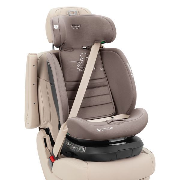 Автокрісла - Дитяче автокрісло i-Size Carrello Octopus CRL-16002 Sandstone Beige від 0 до 12 років 40-150 см з функцією повороту 360 градусів та кріпленням Isofix