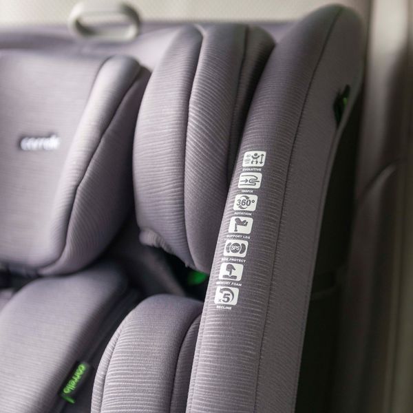 Автокресла - Детское автокресло i-Size Carrello Octopus CRL-16002 Seashell Grey от 0 до 12 лет 40-150 см с функцией поворота 360 градусов и креплением Isofix