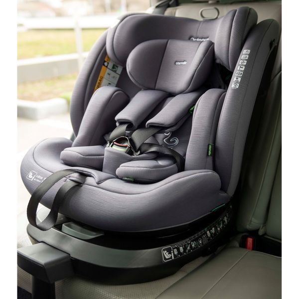 Автокресла - Детское автокресло i-Size Carrello Octopus CRL-16002 Seashell Grey от 0 до 12 лет 40-150 см с функцией поворота 360 градусов и креплением Isofix