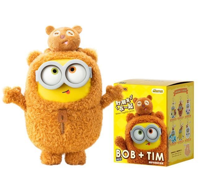 М'які іграшки - М&rsquo;яка іграшка-сюрприз у коробці Міньйони 52TOYS Bob + Tim, колекційний міньйон, випадковий персонаж, 1 шт.