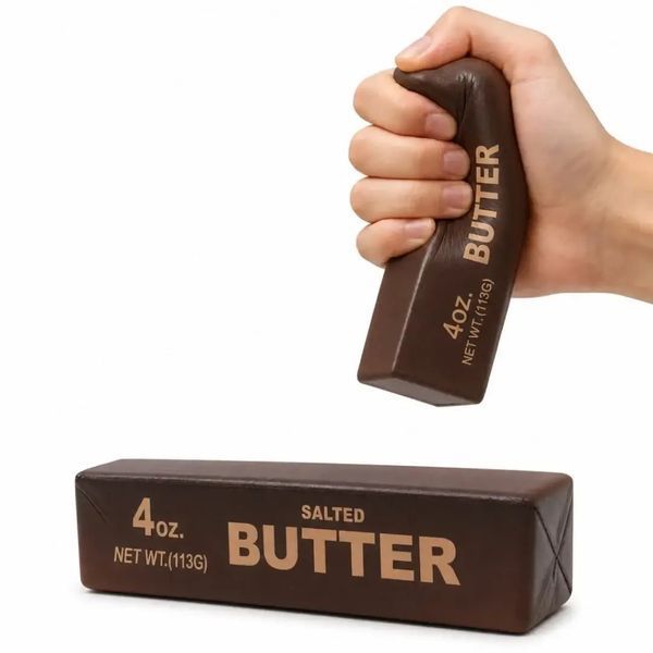 Антистреси - Антистрес Сквіш Масло Шоколадне Squishy Butter М'який сквіш з приємним ароматом вершкового масла 11 см