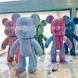 Набори для творчості - Флюїдний ведмедик набір для творчості рожевий fluid bear bearbrick 23 см з фарбами 3шт Bearbrick DIY