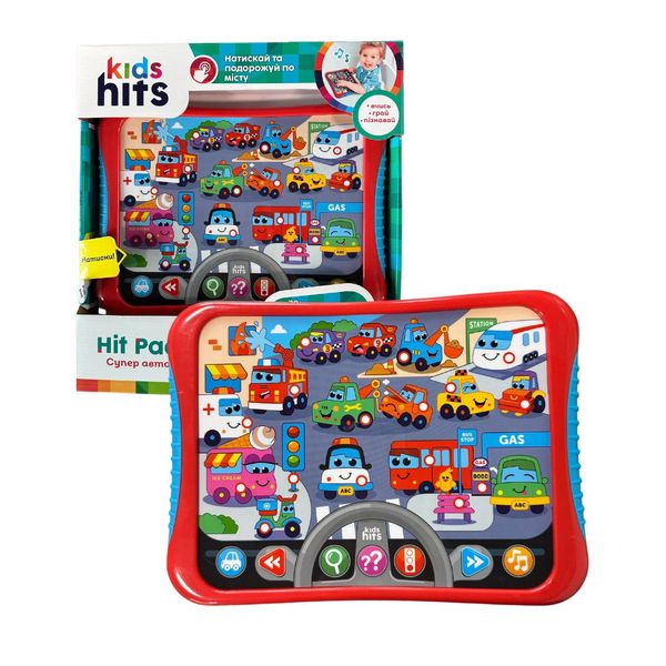 Іграшки для малюків - Інтерактивний Планшет Супер авто від Kids Hits звуки авто правила дорожнього руху