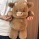 Мягкие игрушки - Мягкая игрушка Бегающий теленок 60 см Плюшевый бегающий бычок Коричневый