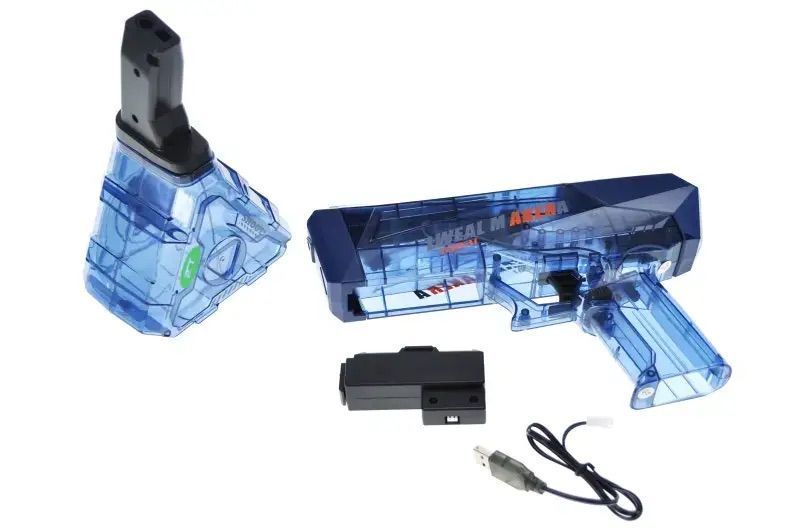 Игрушечное оружие - Электрический водный пистолет CyberGun SQ07B 27 см Черный на аккумуляторе с подсветкой
