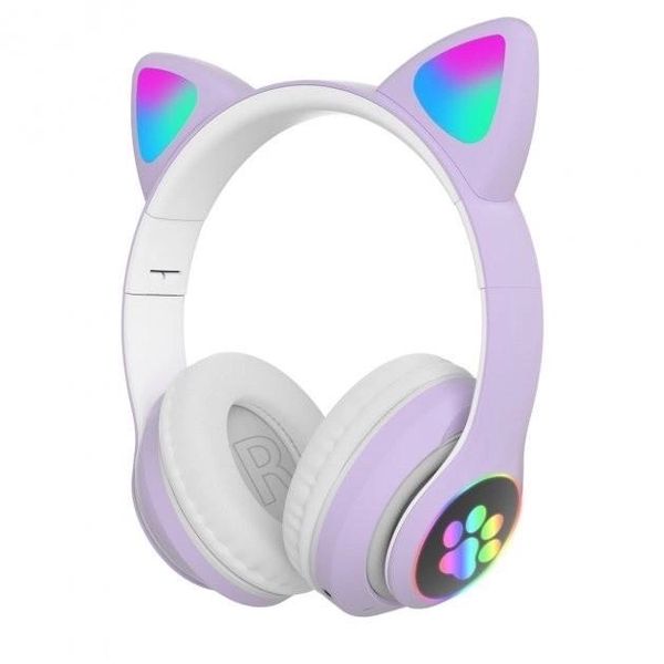 Интерактивные игрушки - Беспроводные наушники "Котики" с подсветкой Bluetooth CAT EAR Розовые