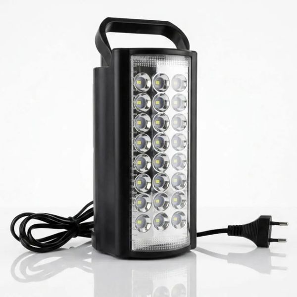 Павербанк - Акумуляторний LED ліхтар Almina з ручкою 24 LED з Power Bank кемпінговий переносний ліхтар 19,8&times;9,5&times;8,5 см Чорний
