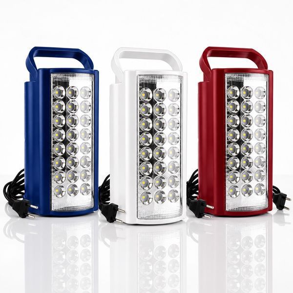 Павербанк - Аккумуляторный LED фонарь Almina с ручкой 24 LED из Power Bank кемпинговый переносной фонарь 19,8&times;9,5&times;8,5 см Белый
