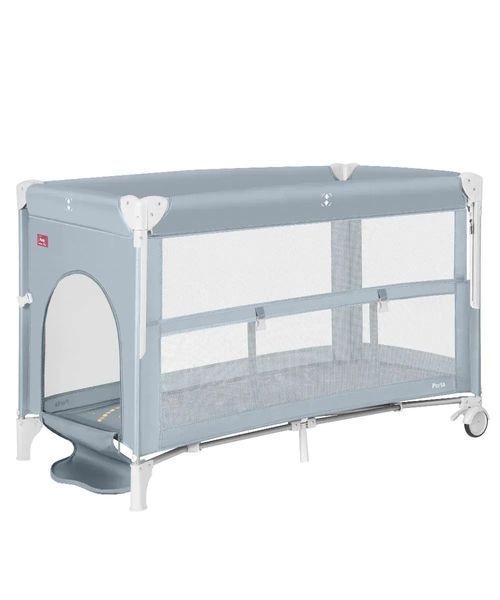 Детские кроватки и манежи - Манеж детский Carrello Porta CRL-18103 Ash Grey 125&times;65 см, дорожная сумка, 2 уровня дна, колеса, матрас