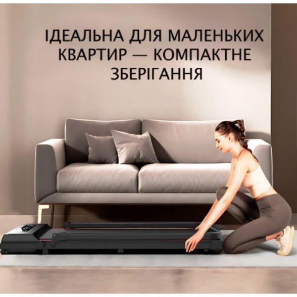 Складна бігова доріжка YXT003 3-в-1 Walking Pad до 150 кг Чорна