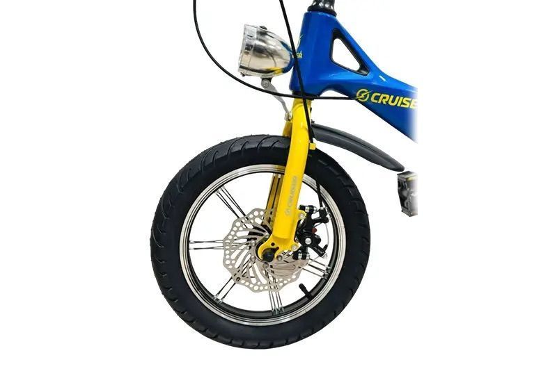 Детский двухколесный велосипед Maraton Cruiser ICONIC 14" с магниевой рамой и фонарем Синий