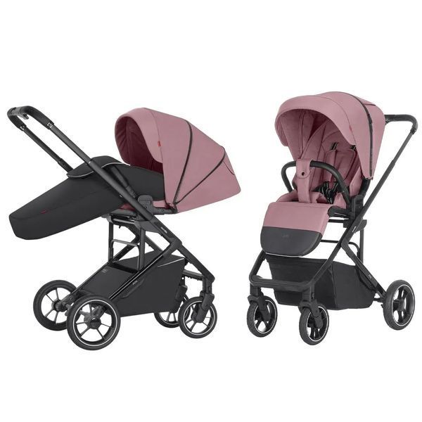 Дитячі коляски - Прогулянкова коляска Carrello Alfa CRL-5508 Rouge Pink BF велике спальне місце, з великим капюшоном
